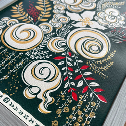 【シルクスクリーン】季節を感じるポスターカレンダー（12月分 "きらきらもみの木"）【手刷り】 2枚目の画像