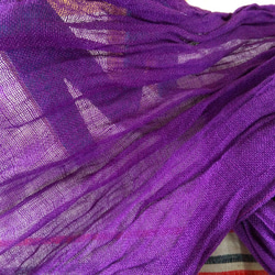 リネンガーゼ ストール＊無地/明るい紫 2枚目の画像