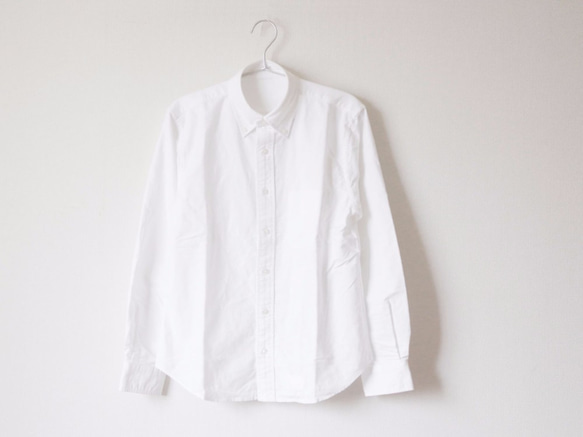エルボーパッチ オックスフォード ボタンダウンシャツ （ホワイトキルティング） XLサイズ 2枚目の画像