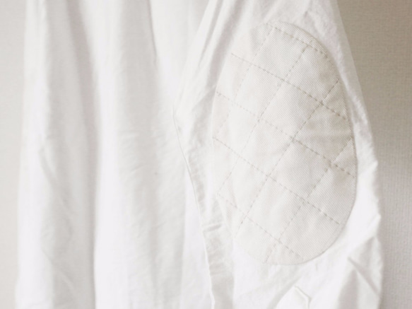 エルボーパッチ オックスフォード ボタンダウンシャツ （ホワイトキルティング） XLサイズ 3枚目の画像