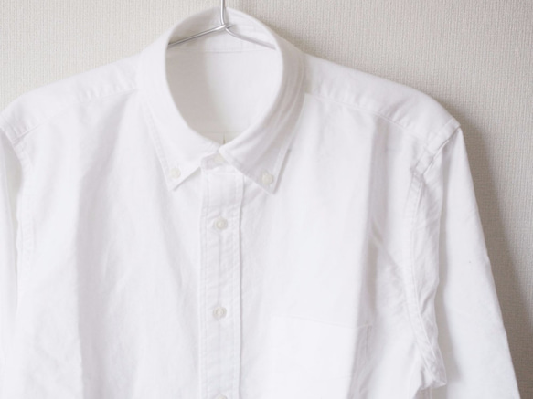 エルボーパッチ オックスフォード ボタンダウンシャツ （ホワイトキルティング） XLサイズ 4枚目の画像