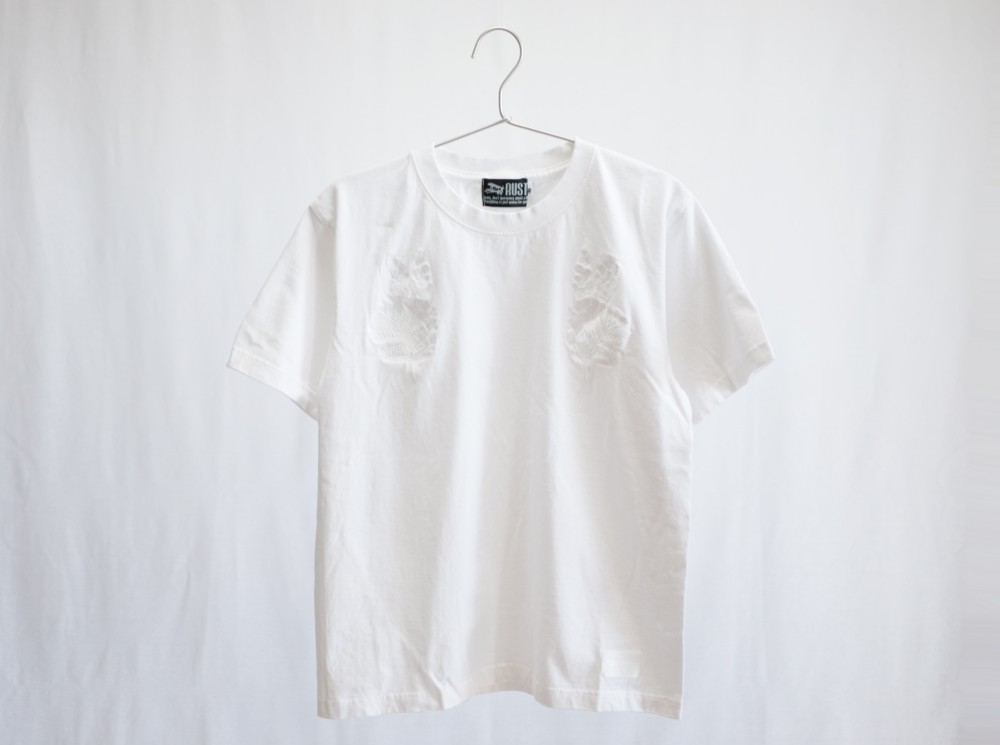 Tシャツ MIMOSA -ミモザ- （ホワイト・白刺繍）