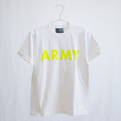 【２色展開】 Tシャツ ARMY （ホワイト/ブラック） 1枚目の画像