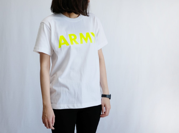 【２色展開】 Tシャツ ARMY （ホワイト/ブラック） 2枚目の画像