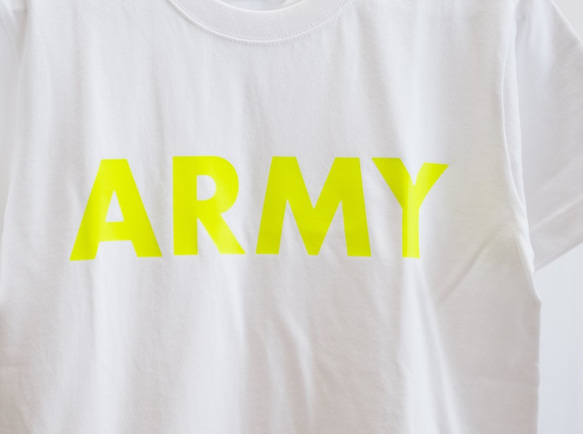 【２色展開】 Tシャツ ARMY （ホワイト/ブラック） 3枚目の画像