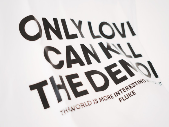 【２色展開】 Tシャツ ONLY LOVE CAN KILL THE DEMON （ホワイト/ブラック） 3枚目の画像