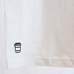 【人気NO.1】Tシャツ カフェラテ （ホワイト・バニラホワイト / 黒刺繍） 9枚目の画像