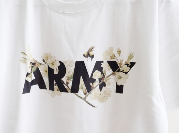 Tシャツ ARMY-PLUM （ホワイト） 3枚目の画像