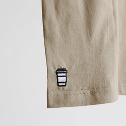 【リピート人気NO.1】大人シンプルなカフェラテTシャツ （サンドカーキ） 8枚目の画像