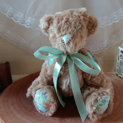 天然石　アベンチェリン　クマ　編みぐるみ　テディベア 天然石 アベンチェリン クマ 編みぐるみ テディベア