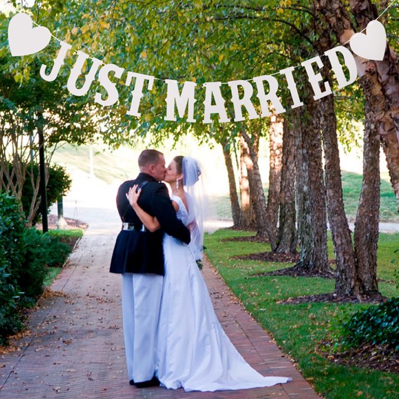 Just married ガーランド 結婚式