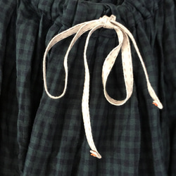 秋先取りふんわりスカート(ネイビ✖️グリーン) 2枚目の画像