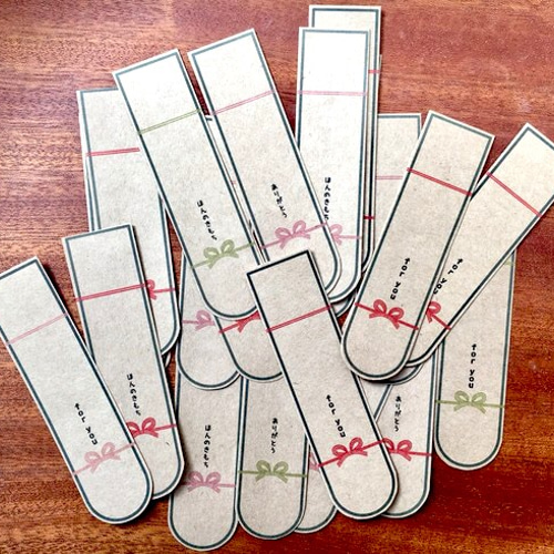 クラフト のし水引ラッピングラベルシール 20枚 シール socie. 通販