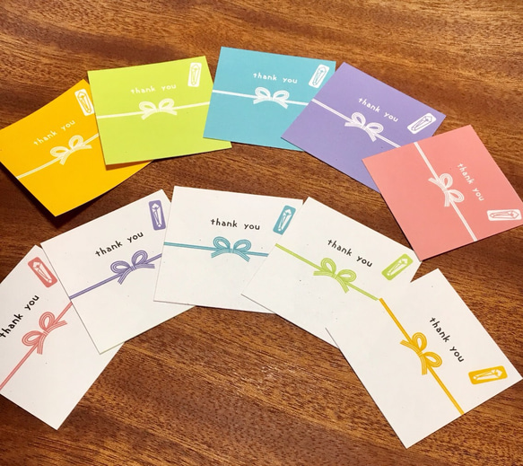 名入れも♫パステルのし水引メッセージカード  20枚 3枚目の画像