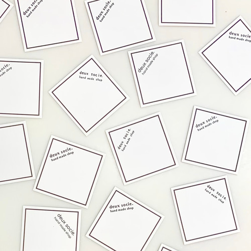 文字位置がかわいい シンプルショップカード アクセサリー台紙 35枚  