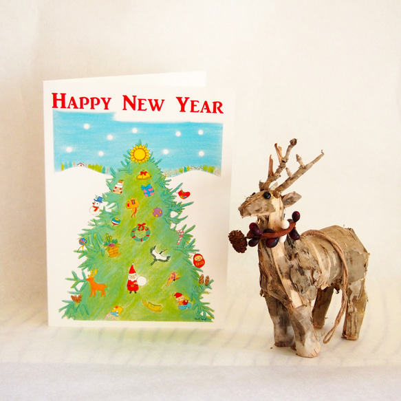 クリスマスカード（2枚1セット封筒付き） 1枚目の画像