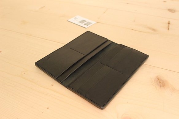 JAPAN LANSUI DESIGN 名入れ対応 ヌメ革手作り手縫い ８カード入れ長財布 7枚目の画像