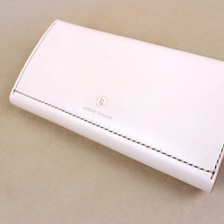 JAPAN LANSUI DESIGN 名入れ対応 ヌメ革手作り手縫い 長財布 コイン入れ付き スマートフォン収納可 5枚目の画像