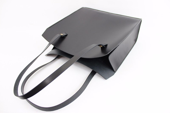 JAPAN LANSUI DESIGN 名入れ対応 ヌメ革手作り手縫い ハンドバッグ 7枚目の画像