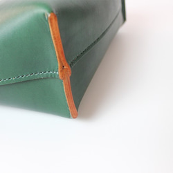 JAPAN LANSUI DESIGN 名入れ対応 ヌメ革手作り手縫い トートバッグ 6枚目の画像