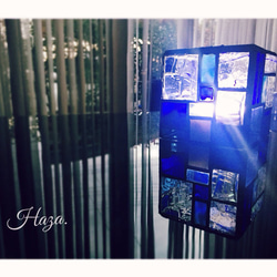 再販《Blue》CUBE holder✴︎stained glass 3枚目の画像