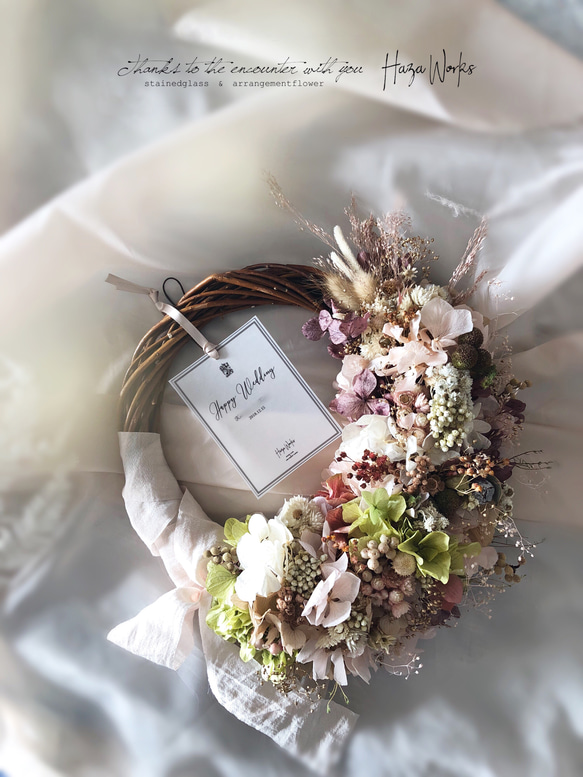 【_00_mmさま専用】 wedding gift arrangement wreathe 2枚目の画像