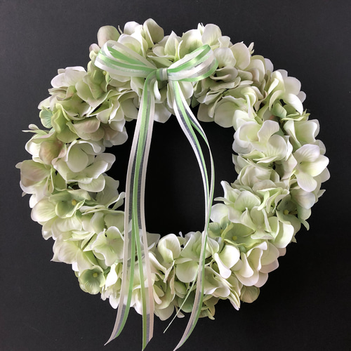 アジサイのリース(W/G) アートフラワー Flower COCON 通販 5795139