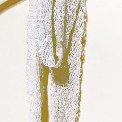 花模様のロングマフラー 1枚目の画像