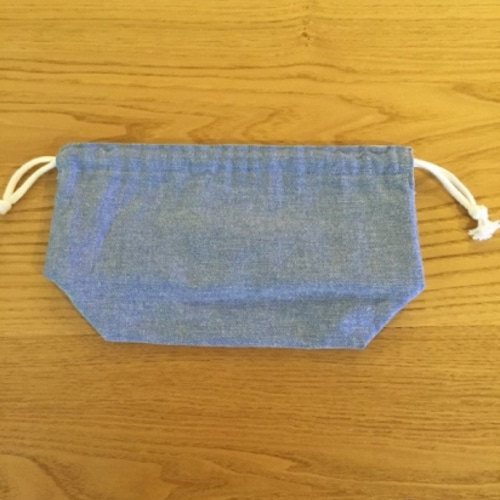 クロスステッチ刺繍：カラフルな電車と動物☆お弁当袋／＊お受験