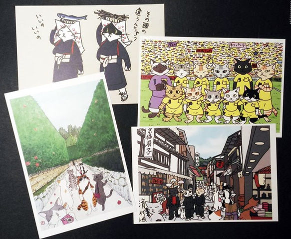 "Cats in Kyoto" postcards set 第1張的照片