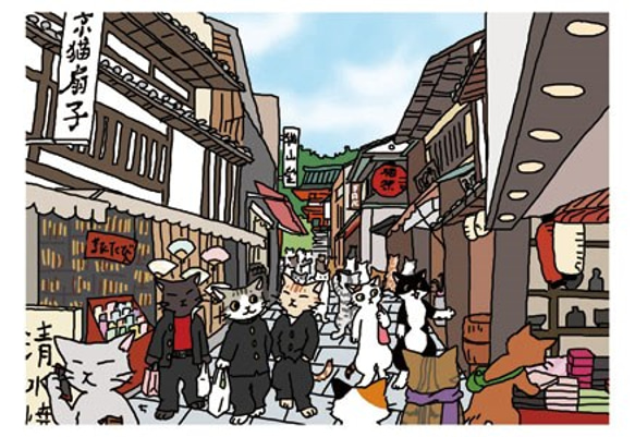 "Cats in Kyoto" postcards set 第3張的照片