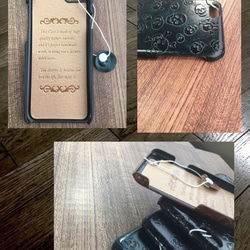 ★ネイビー★本革　iPhone6plus/6splus対応　ハードケース　【送料無料】 2枚目の画像