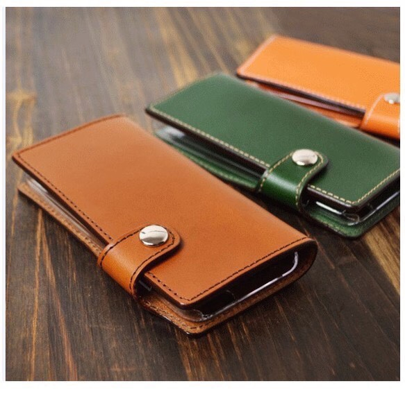 【送料無料】ほぼ全機種製作可能 最高級栃木レザー スマホケース iPhone11 Xperia Android 1枚目の画像