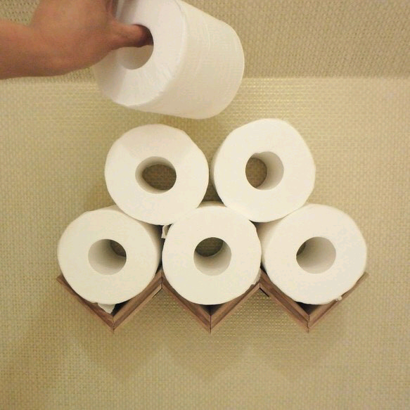 オーク材　トイレットペーパートレイ（完成品） 1枚目の画像