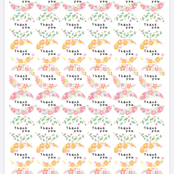 ピンク系 サンキューシール 48枚 2枚目の画像