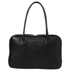 【日本製造，義大利皮革】人氣方形波士頓包，可裝A4尺寸文件，採用真牛皮製成，輕盈柔軟，黑色 第5張的照片