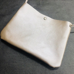 【日本製】 本革シュリンクレザー ショルダーポシェット 【ショルダー長さ自由自在調節可能】 ピンクゴールド 4枚目の画像