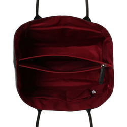 【イタリア革 日本製】A4ファイル対応 オール牛革 ソフトシュリンクレザー 広マチ トートバッグ 軽量 ブラック 4枚目の画像