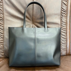 日本製造：「告別肩部僵硬」超輕（約360克）高品質PU皮革手提包，可裝A4文件，黑色 第4張的照片