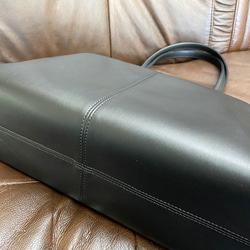 日本製造：「告別肩部僵硬」超輕（約360克）高品質PU皮革手提包，可裝A4文件，黑色 第5張的照片