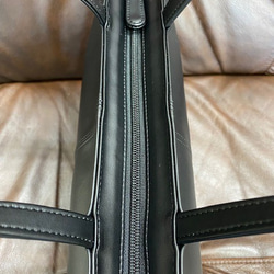 日本製造：「告別肩部僵硬」超輕（約360克）高品質PU皮革手提包，可裝A4文件，黑色 第8張的照片