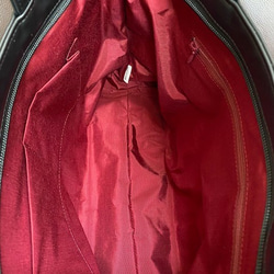 日本製造：「告別肩部僵硬」超輕（約360克）高品質PU皮革手提包，可裝A4文件，黑色 第9張的照片