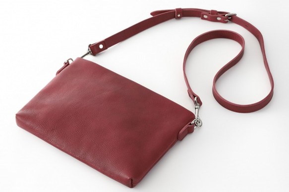 日本製】 ヌメ革 本革 軽量約370g ショルダーバッグ ポシェット