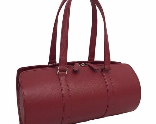 オール牛革 本革バッグ 筒型 ボストンバッグ 軽量 リアル シュリンク