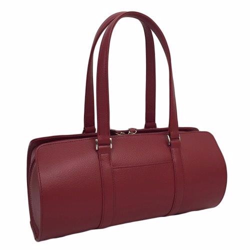 オール牛革 本革バッグ 筒型 ボストンバッグ 軽量 リアル シュリンク