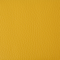 【義大利皮革】圓形拉鍊長錢包，收縮皮革，充足的儲存空間，檸檬黃 第6張的照片