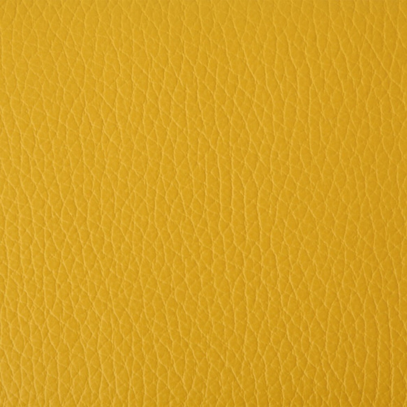 【義大利皮革】圓形拉鍊長錢包，收縮皮革，充足的儲存空間，檸檬黃 第6張的照片