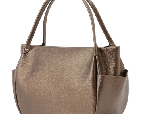 日本製】オール牛革 天ファスナー 本革バッグ 軽量 リアル シュリンク