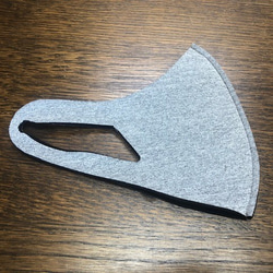 立體口罩 可以用水洗的材料製成的立體布口罩  超薄 2毫米 可重複清洗的口罩。 M尺寸 灰色 第5張的照片