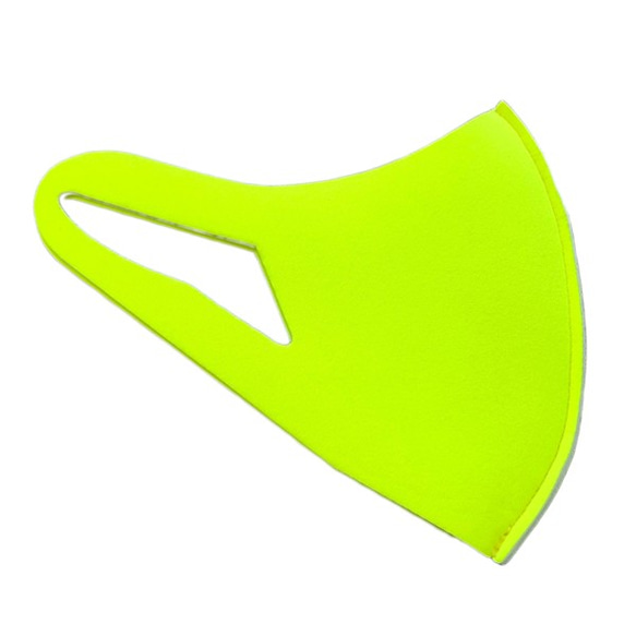 三維面罩可以用水洗滌的潛水服材料的三維面罩厚度2 mm可重複清洗的面罩M尺寸熒光黃 第2張的照片